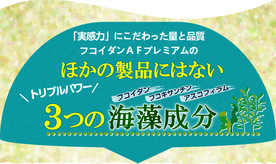 ほかにはないトリプルパワー製品