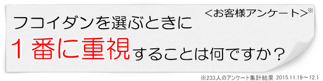選ぶときに一番重視すること