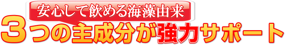 3つの主成分が強力サポート