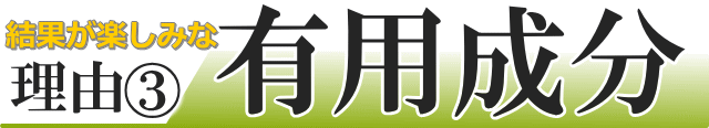 有用成分をバランスよく配合
