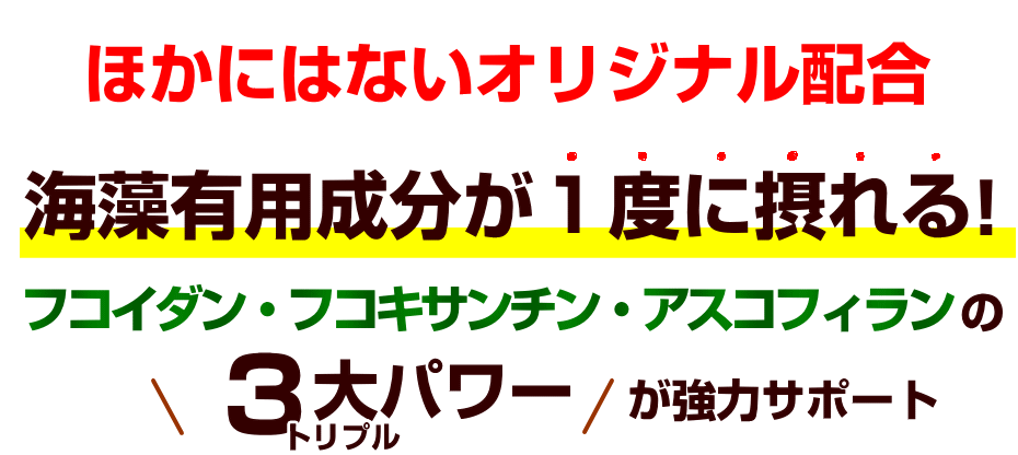 ３つの海藻成分が一度に摂れる