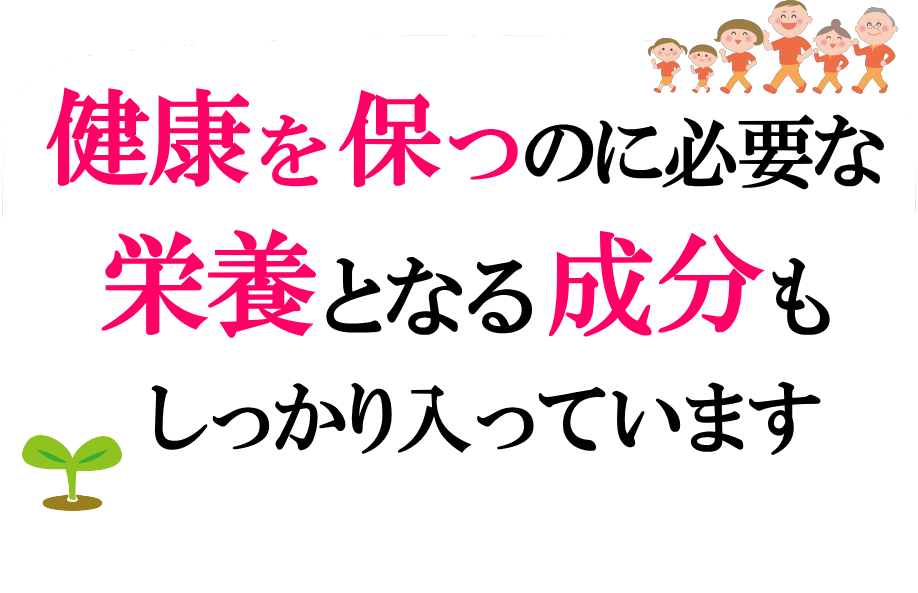健康を保つ栄養となる成分配合