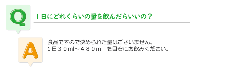 １日にどれくらいの量を飲むの