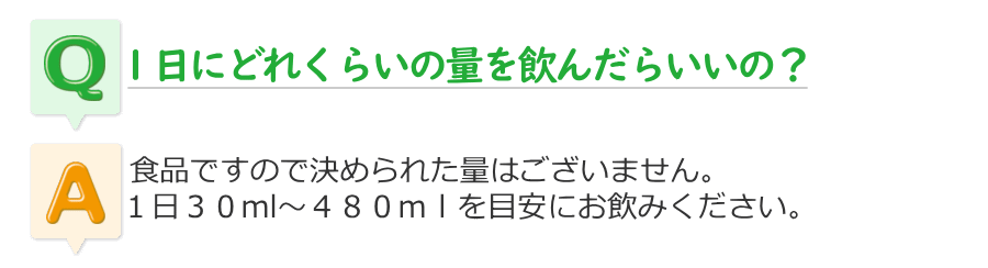 １日にどれくらいの量を飲むの