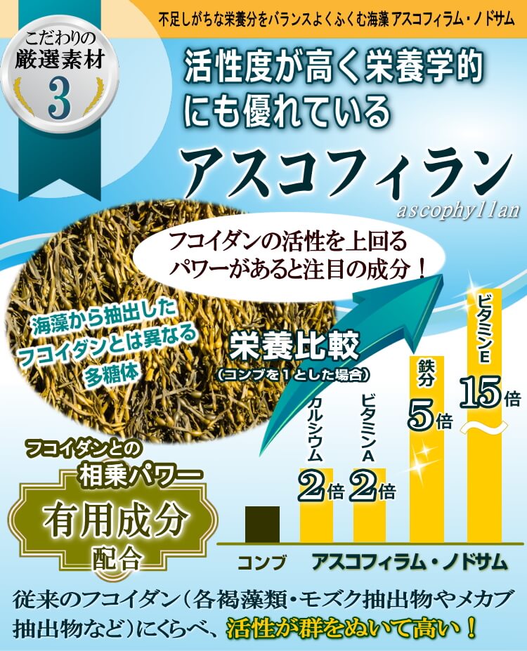 フコイダンとは異なる海藻由来素材