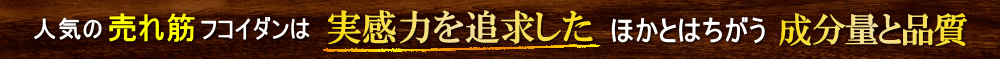 実感力が違う成分量と品質