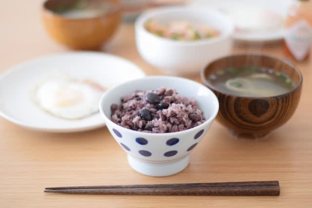 朝ごはん 雑穀米