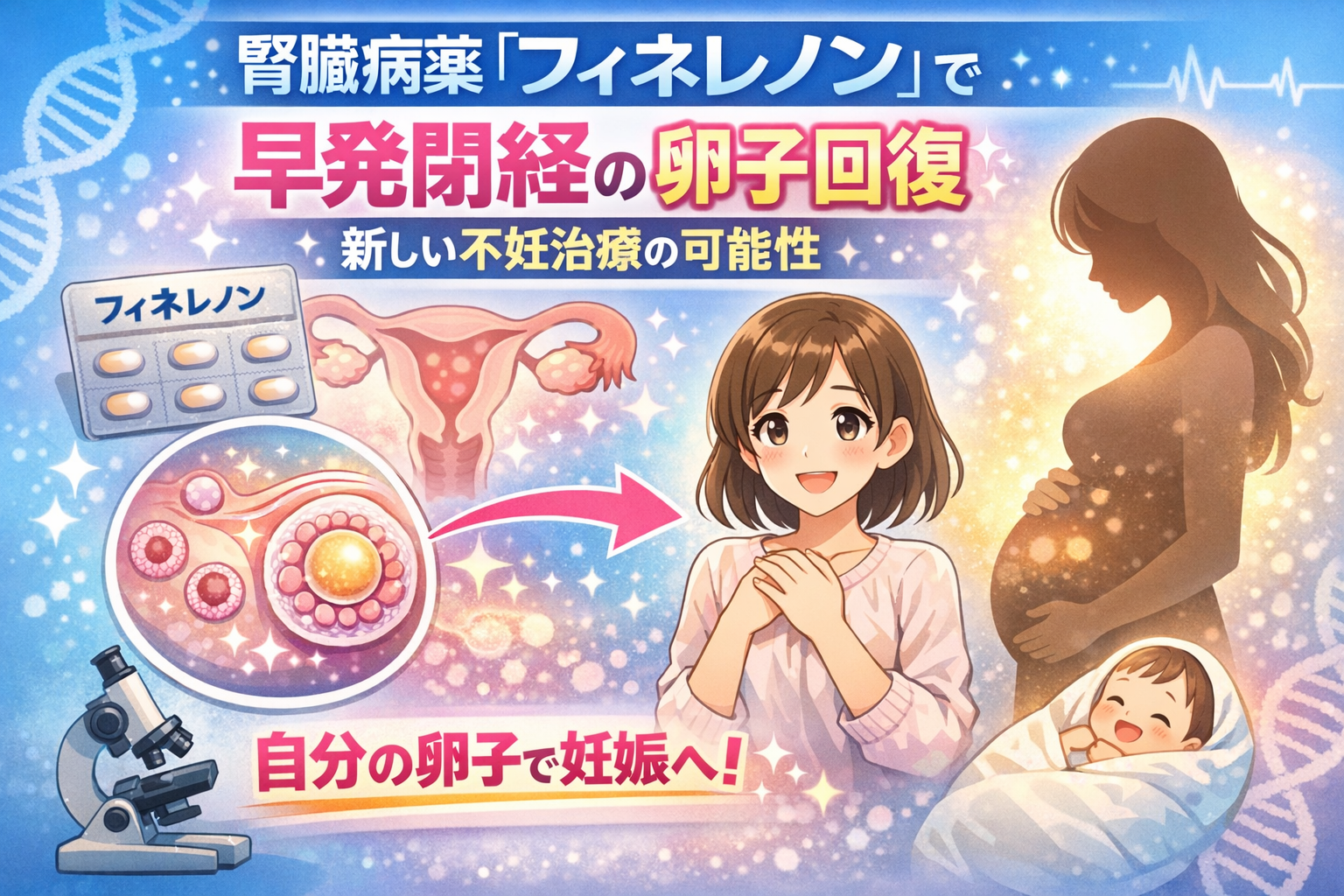 腎臓病の薬が「早発閉経」の新たな治療法に？卵子の成長回復に期待