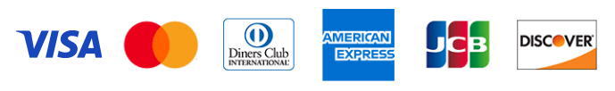 ご利用いただけるクレジットカード(VISA、Mastercard、Diners Club、American Express、JCB、Discover)