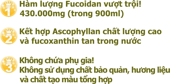 Hàm lượng fucose cao trong Fucoidan AF Premium