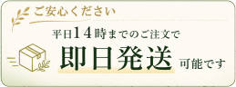 即日発送について