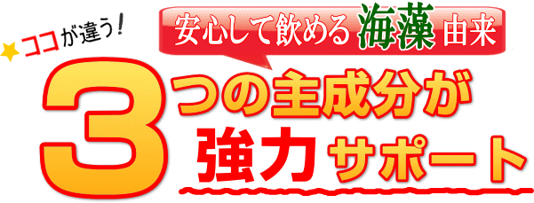 フコイダン・フコキサンチン・アスコフィランの3つの海藻由来成分